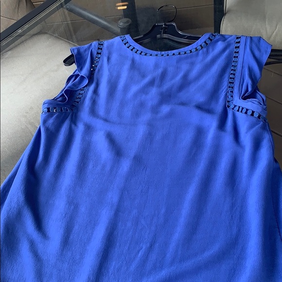 Rebecca Taylor Blue Top Sz 4 - Picture 3 of 5